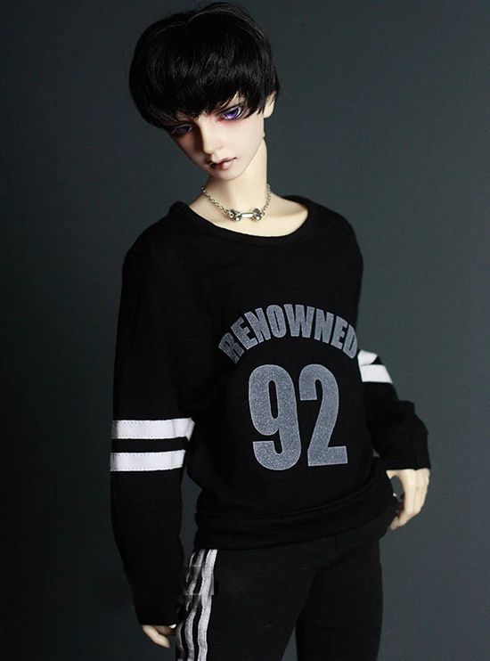 BJD черная футболка с капюшоном 92 # верхняя одежда для мужчин 1/3 SD17 70 см 24 дюйма 1/4 1/6