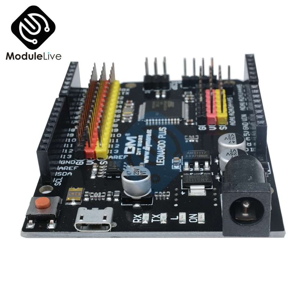 Леонардо R3 плюс mcrocontroller макетная плата I/O Щит Модуль ATmega32U4 Pro Micro USB 5 V SPI интерфейс межсоединений интегральных схем для Arduino микро USB кабель