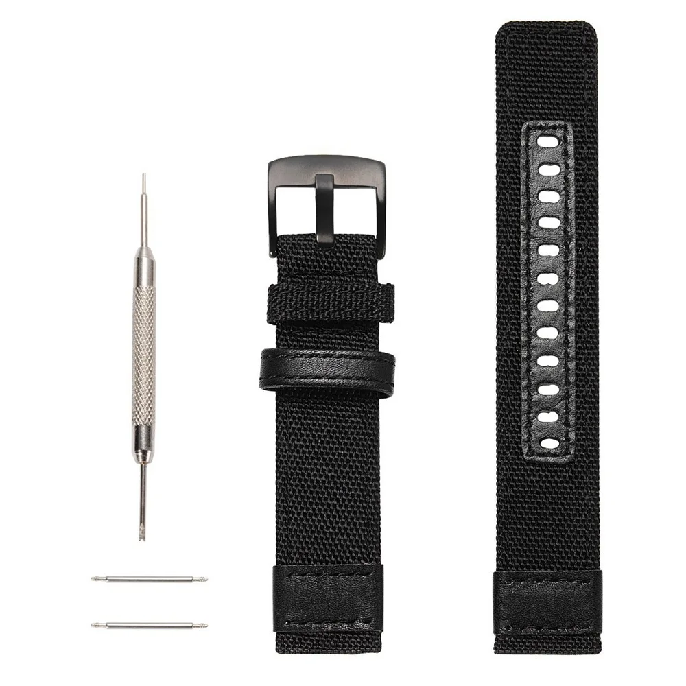 SIKAI кожаный и нейлоновый 22 мм Универсальный ремешок для часов samsung gear S3 классический ремешок для часов samsung gear S3 Frontier ремешок для часов - Цвет ремешка: Black