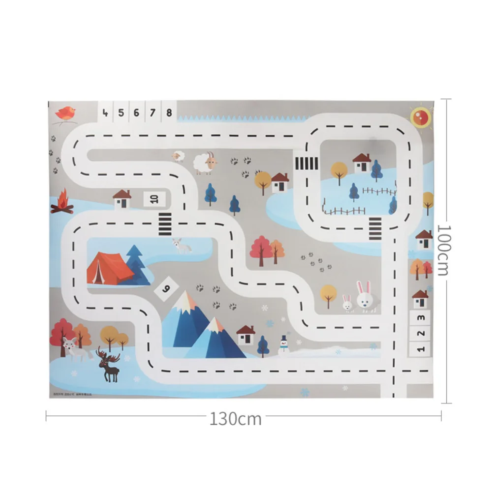 DIY модель автомобиля игрушечная парковка карта коврик мат для скалолазания Дорожная карта игрушечная карта Английская версия автомобили для детей подарок на день рождения для маленького мальчика