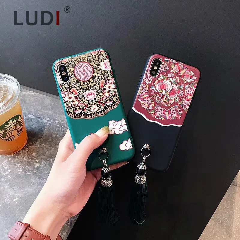 LUDI 3D винтажная этнический стиль чехол для iPhone X/XS/XR/MAX/7 PLUS/8/8 PLUS/6/6 PLUS/6s caes Модные