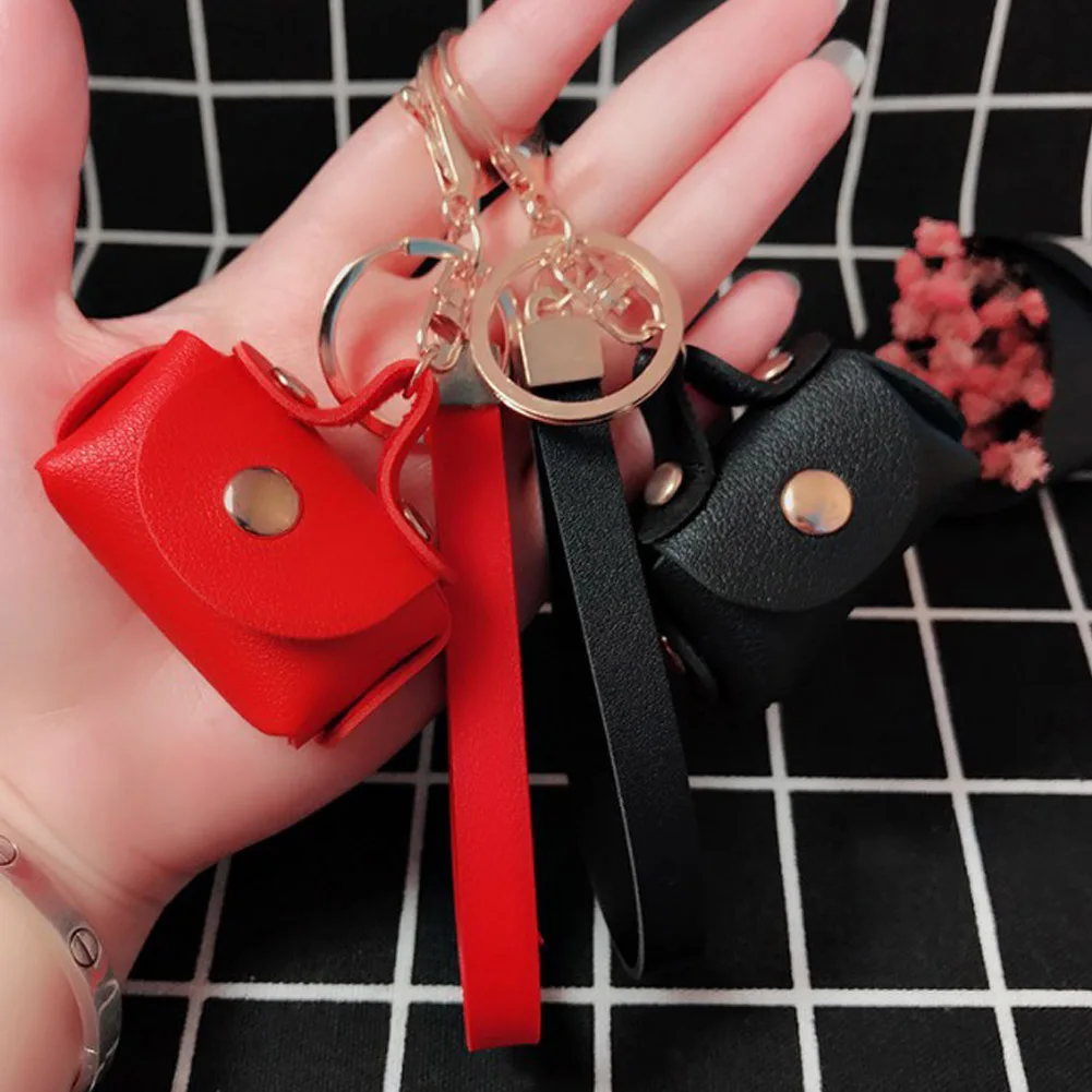 1 PC Fashion Bag Shaped Mini Coin Purse Zipper Small Handbag Decoration Bag Accessory PU Leather Bag Pendant Bag Ornaments