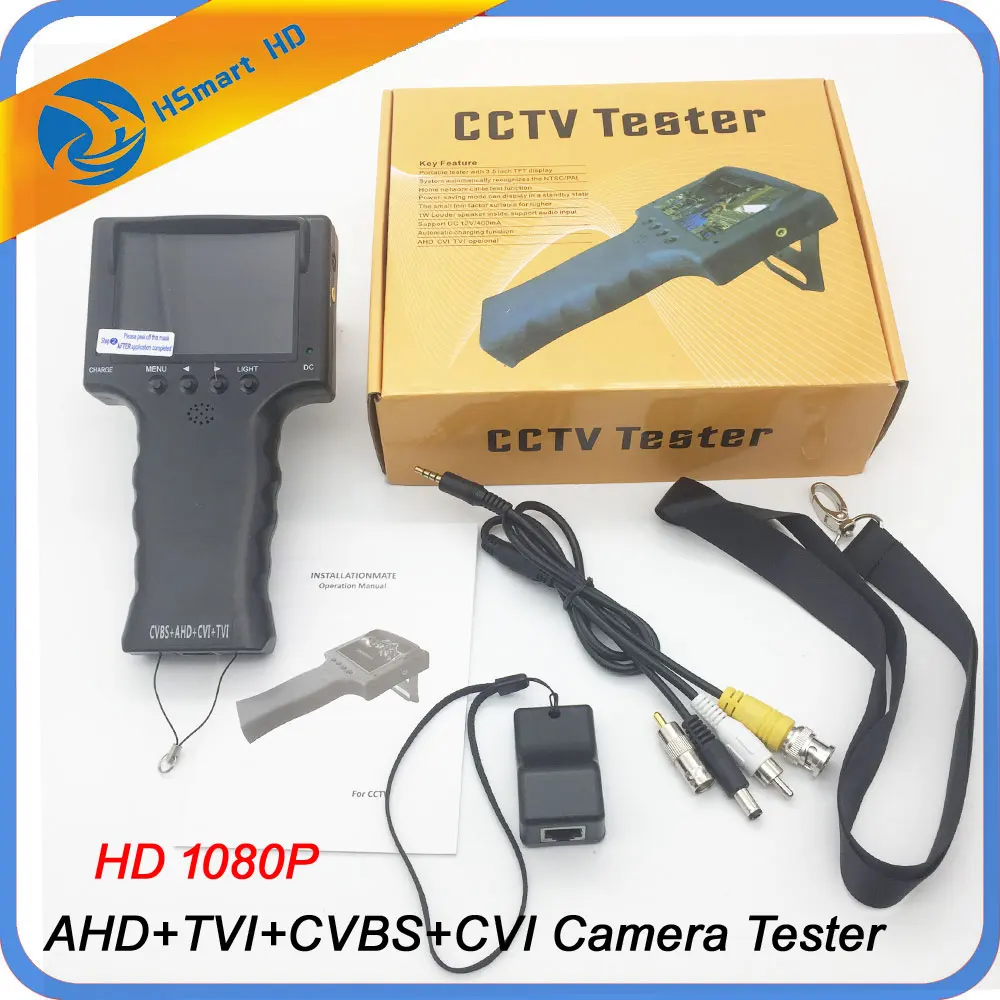 Новый cctv Портативный 4 в 1 AHD + TVI + CVBS + CVI камера тесты er 1080 P CCTV тесты er 3,5 дюймов ЖК-дисплей видео тесты 5 В в/В 12 В мощность выход кабель тесты