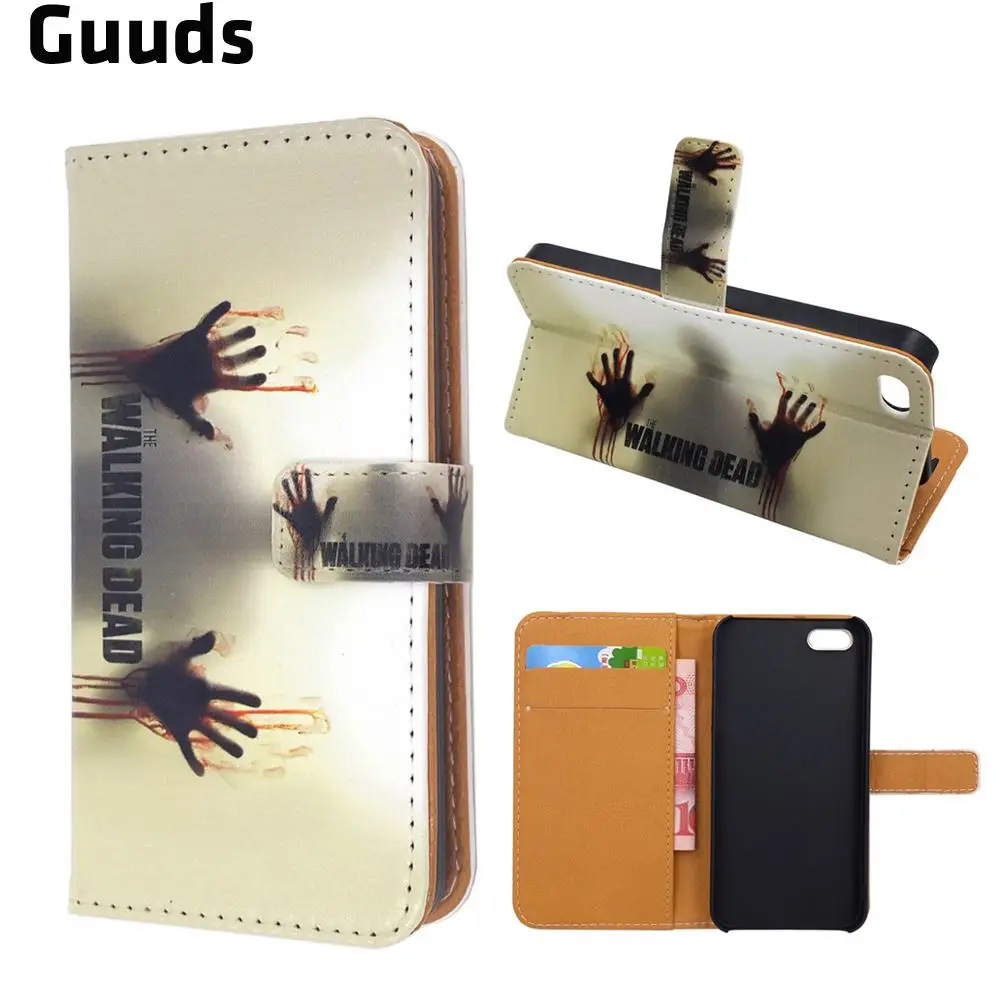 Walking Dead Leather Wallet Case for iPhone 5s / for iPhone 5