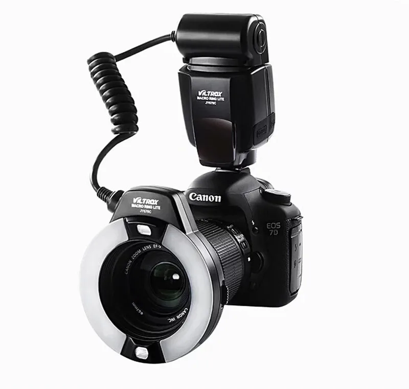 

Viltrox JY-670C Macro TTL Ring Flash Speedlite Light for Canon 1200D 700D 650D 600D 70D 60D 5DII III 7D DSLR
