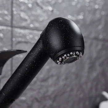 

Luxury Kitchen Faucet Spout Pull Out Faucet Spare Parts with High Quality Black Finish Handheld 001