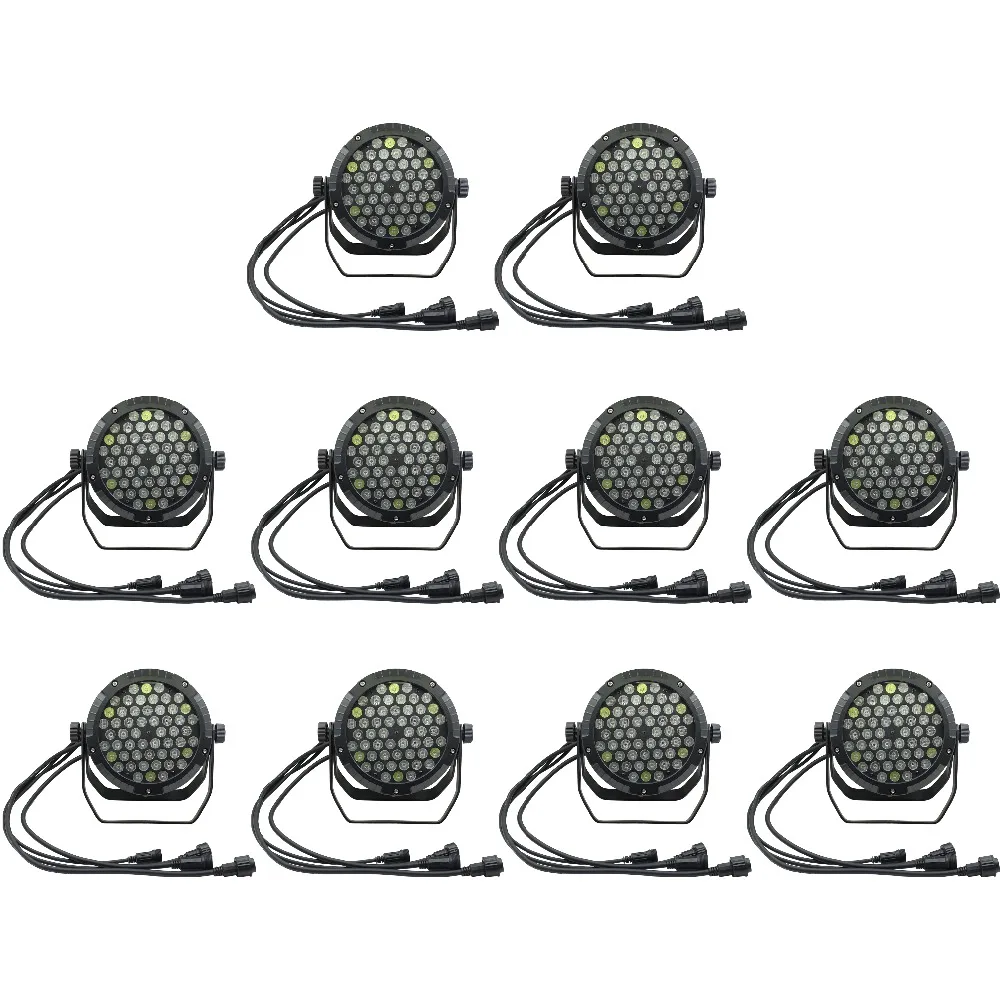 

10Pcs/lots IP65 Waterproof Led Par Light 54*3W Outdoor Rainproof Stage Light 54x3w Led Par 64 Wall Washer Wedding Stage Light