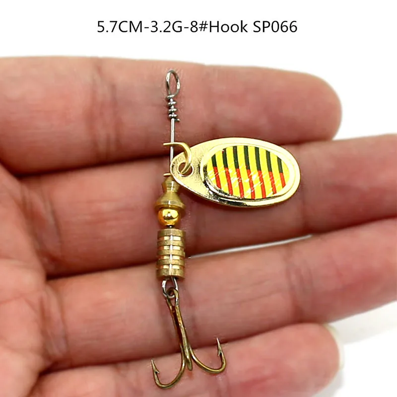 Hengjia жесткий металлические Spinnerbaits лезвие блестки прикормы Spinner ложки приманки PESCA рыболовные снасти с Крючки - Цвет: SP066