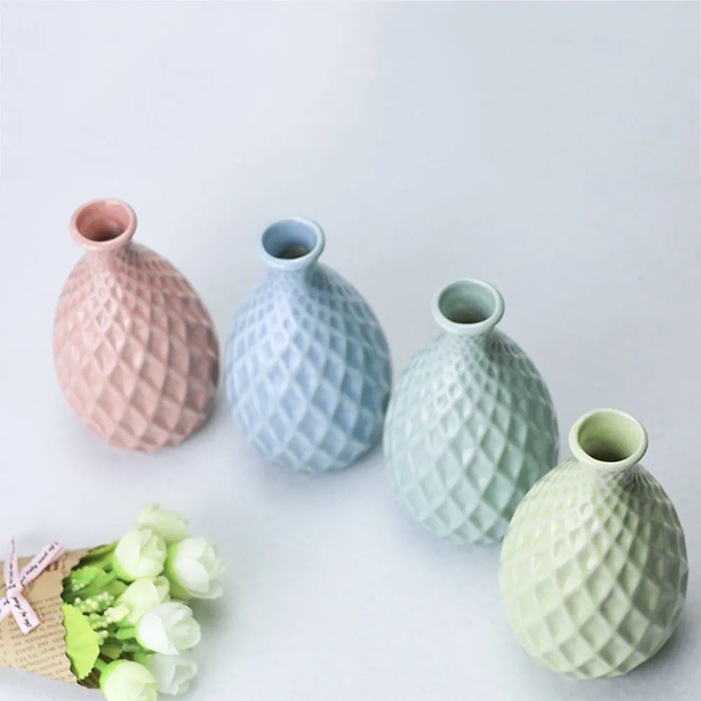 DIY модная ваза для цветов Керамическая Настольная офисная украшение дома аксессуары для гостиной настольная ваза креативная многоцветная