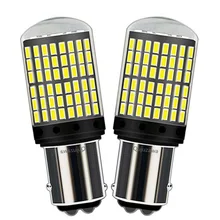 Canbus 1157 P21/5W BAY15D, 2 pièces, Canbus sans erreur OBC, Super lumineux 144 SMD LED 21/5W, feu de freinage automatique, feux arrière de voiture, feux antibrouillard, clignotants, ampoule