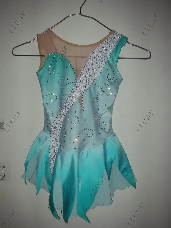 figure skating dresses for girls light blue skating dress free shipping