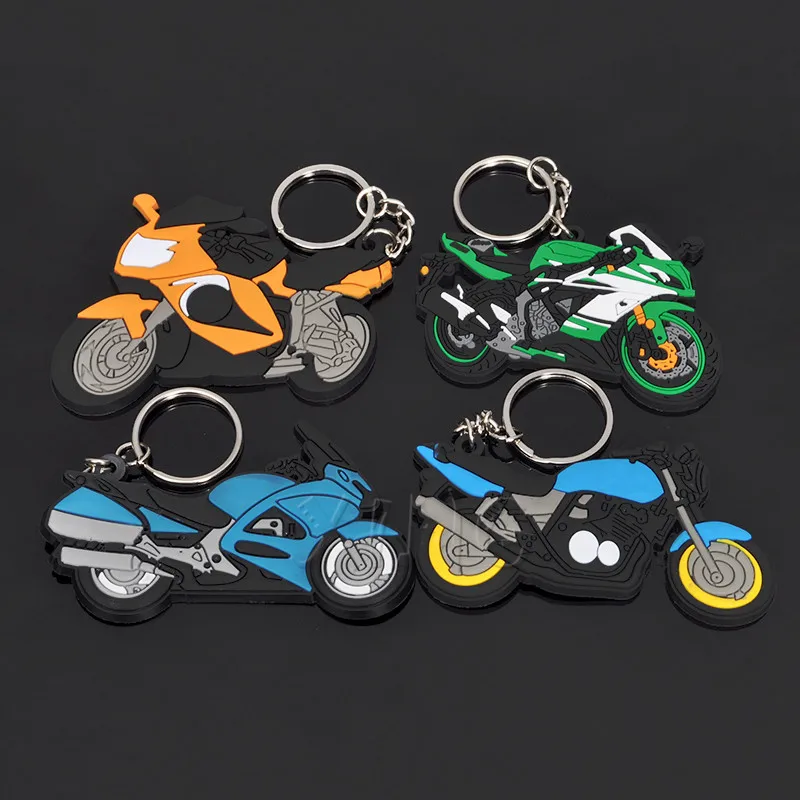 Модель мотоцикла резиновый брелок для ключей Yamaha Kawasaki Suzuki BMW Honda GSX R VR 46 аксессуары