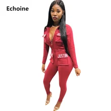Woman Letter Print Embroidery Casual Overalls V-neck Zipprt Slim Bodycon Club Outfit Pocket Woman Romper Tracksuit Jumpsuit 