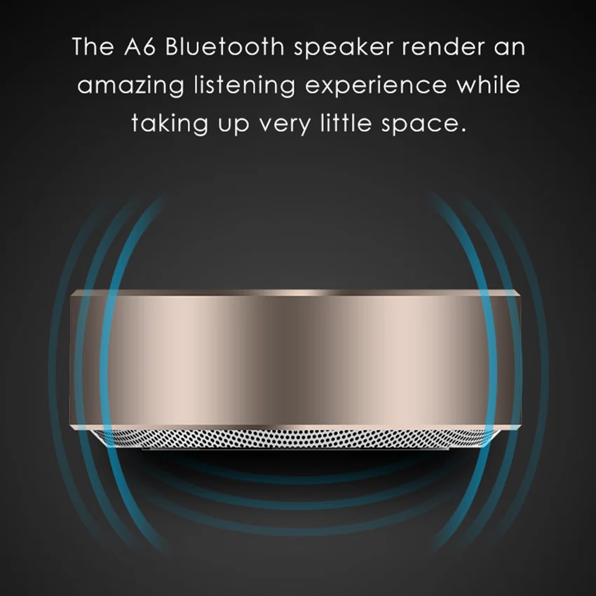 A6 Portable Wireless Wired TWS Bluetooth Speakers Touch Panel Stereo Subwoofer AUX TF Card MP3 Player with Mic for Cellphone