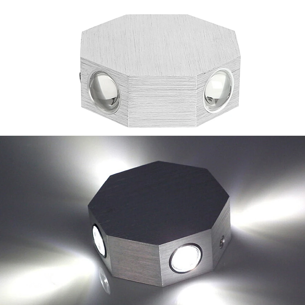 

iTimo Octagon Led Wall Lamp For Hall Porch Walkway Living Room Aluminum Home Decors Modern Corridor Light Fixture 85-265V 4W