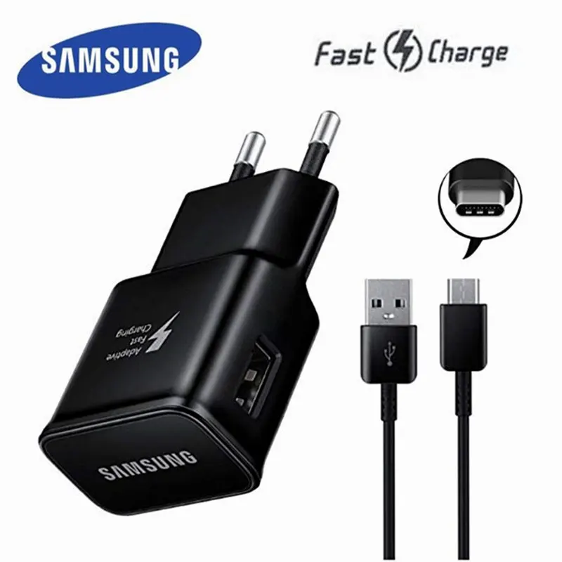 

Original Samsung Fast Charger For Galaxy s10 s9 S8 plus Note 8 9 a8s a9s15W Adaptive Fast Charge Adapter &Usb Type C Cable