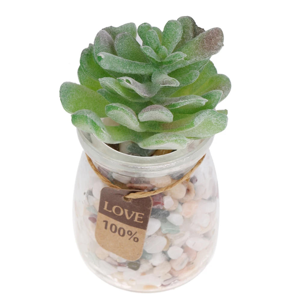 Mini Simulation Succulent Artificial Plants Tabletop Decor for Home Garden Cafe House Ornament Shop Window Display Photo Props