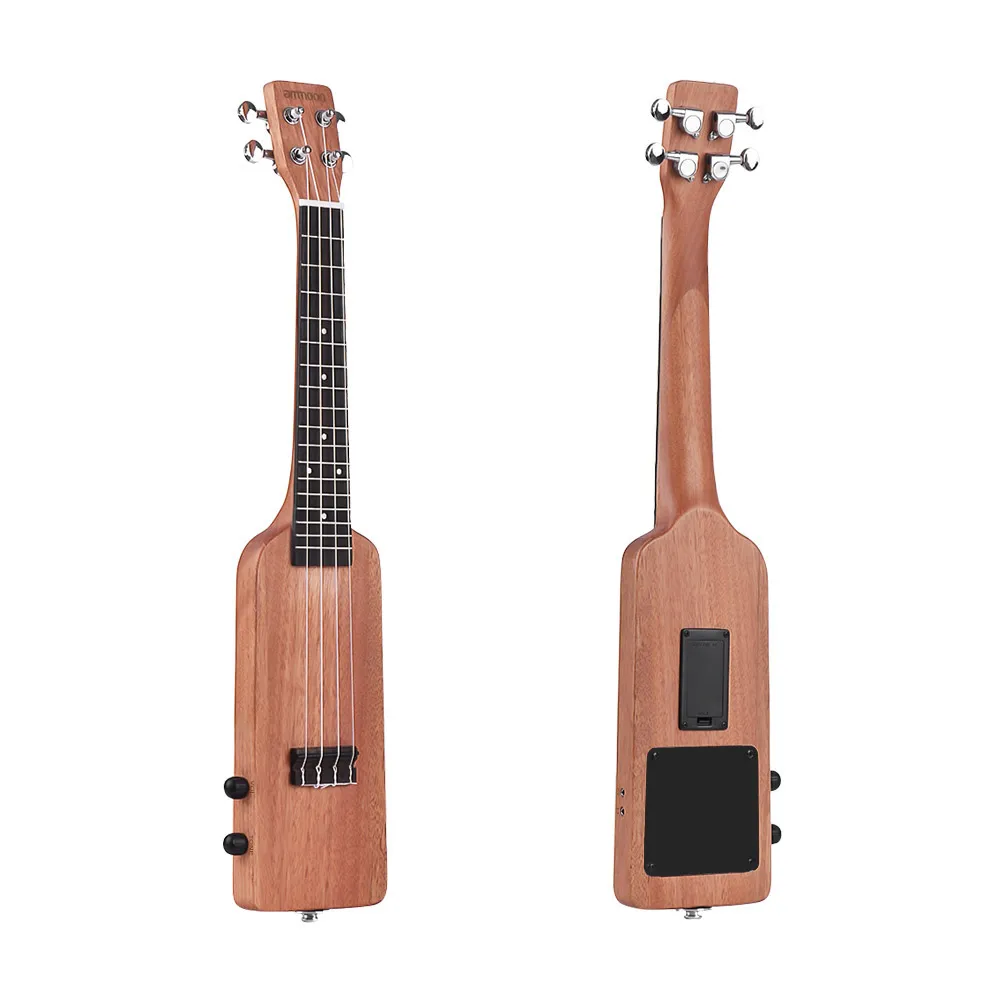 Ammoon бутылка форма 2" из цельного дерева Okoume Электрический Укулеле Ukelele Uke комплект с тюнером сумка 3,5 мм аудио кабель струны 5 шт. выбор