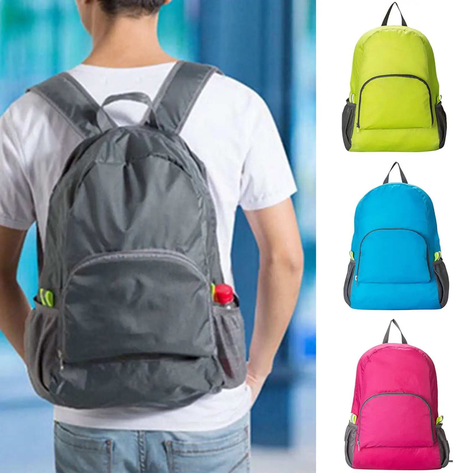 TECHWILL Waterproof Foldable Outdoor Sports Backpack Hiking Bag Travel