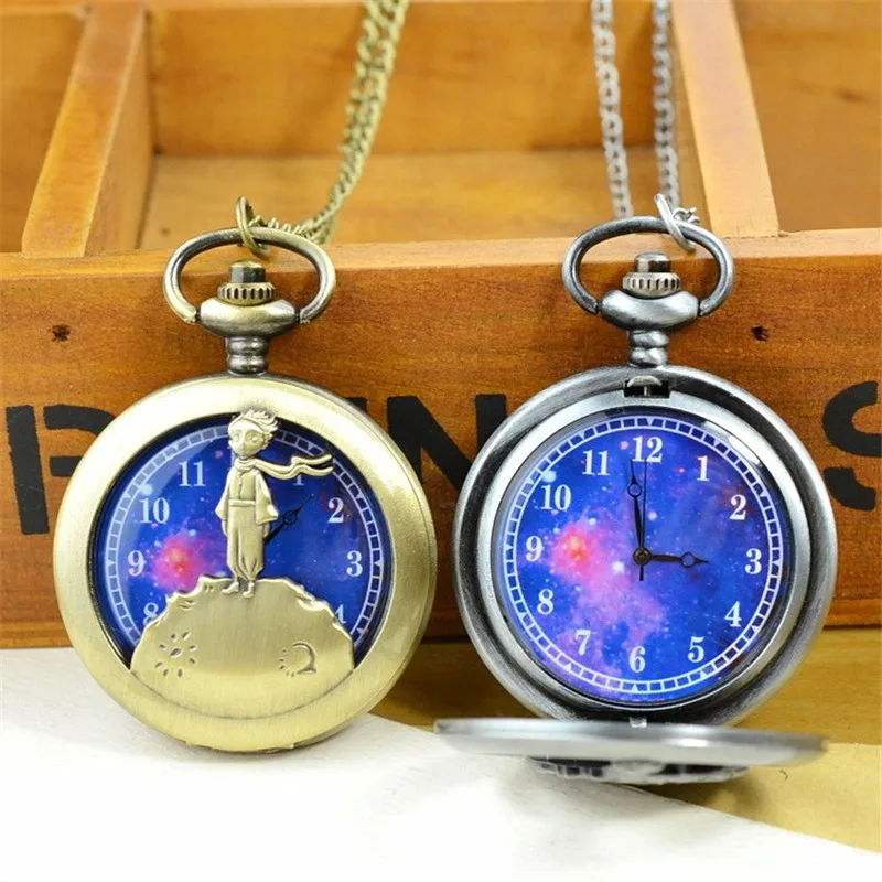 Цена детские карманные часы Бронзовый Скелет кварцевые карманные и Fob часы для детей прекрасный Рождество/Новый год подарок часы