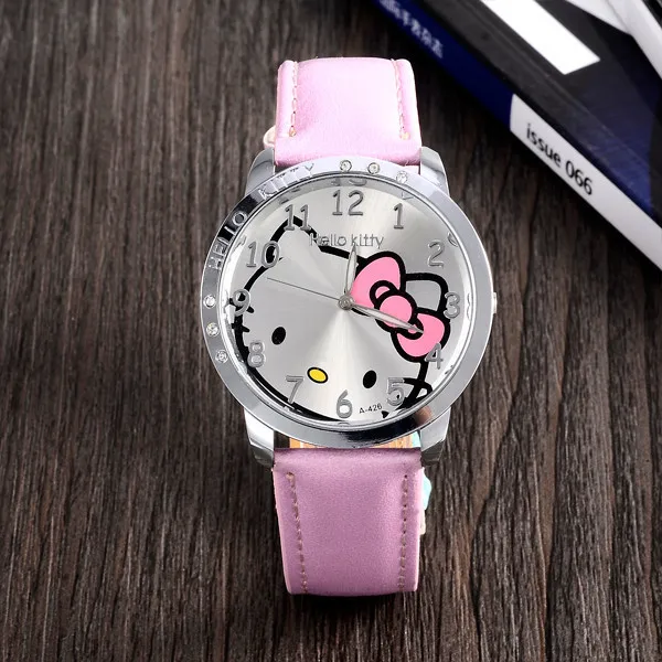 HelloKitty Clock Women Dress Watch Hello Kitty Cartoon Watches Quartz Pu Leather HelloKitty Clock Women Dress Watch Hello Kitty Cartoon Watches Quartz Pu Leather