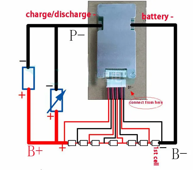 7 s 25A LiPo литий-полимерный БМС/PCM/Защита печатной платы батареи доска с баланс 7 пакетов 18650 литий-ионная батарея