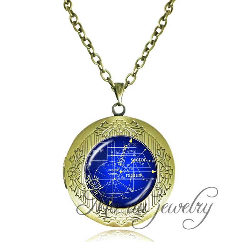 Vintage Math Equation Necklace Math Geek Jewelry Antique Bronze