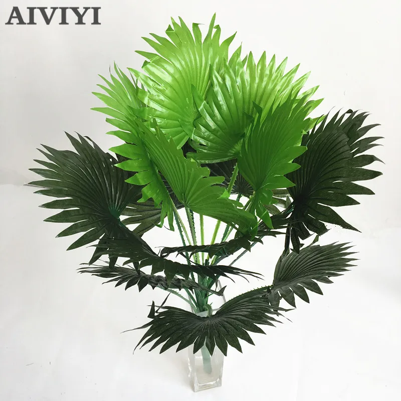 

Foreign trade excellent products 15 leaves artificial coconut palm plant tree wedding family church flower shop furniture decora