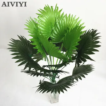 

Foreign trade excellent products 15 leaves artificial coconut palm plant tree wedding family church flower shop furniture decora