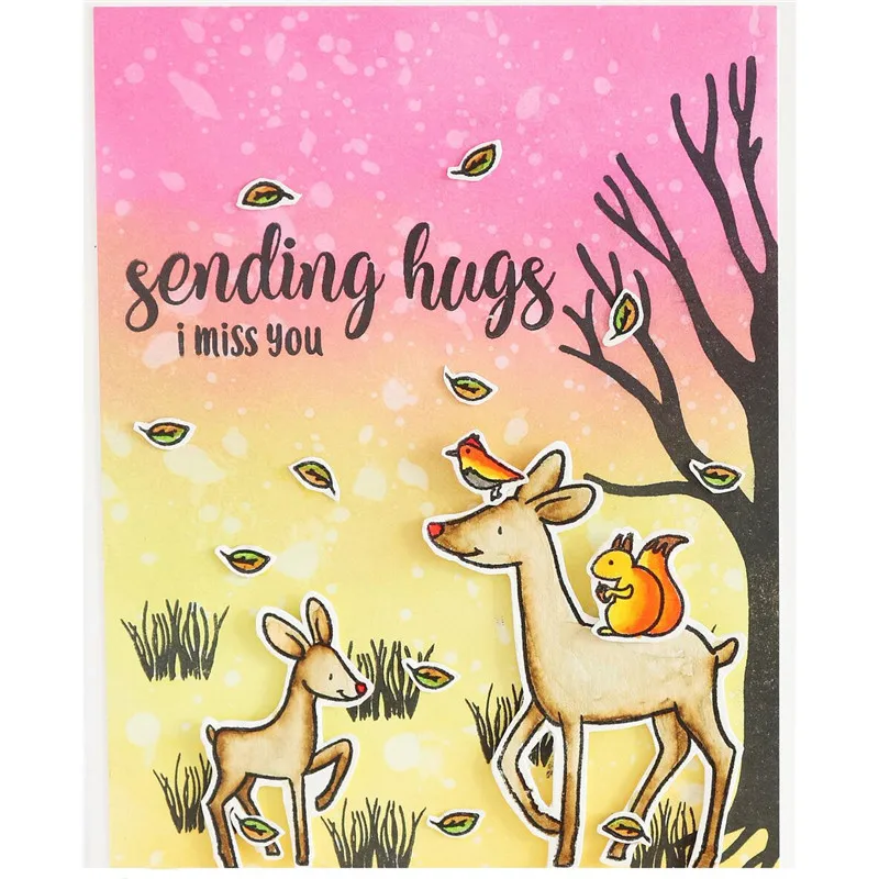 

Fawn Rabbit Squirrel Metal Cutting Dies for Scrapbooking New 2019 Die Cuts for Card Making Craft Dies Stitch Troqueles Stencil