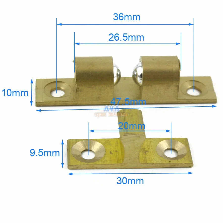 10 компл. 47.5 мм латунь двери шкафа поймать Мебель ближе
