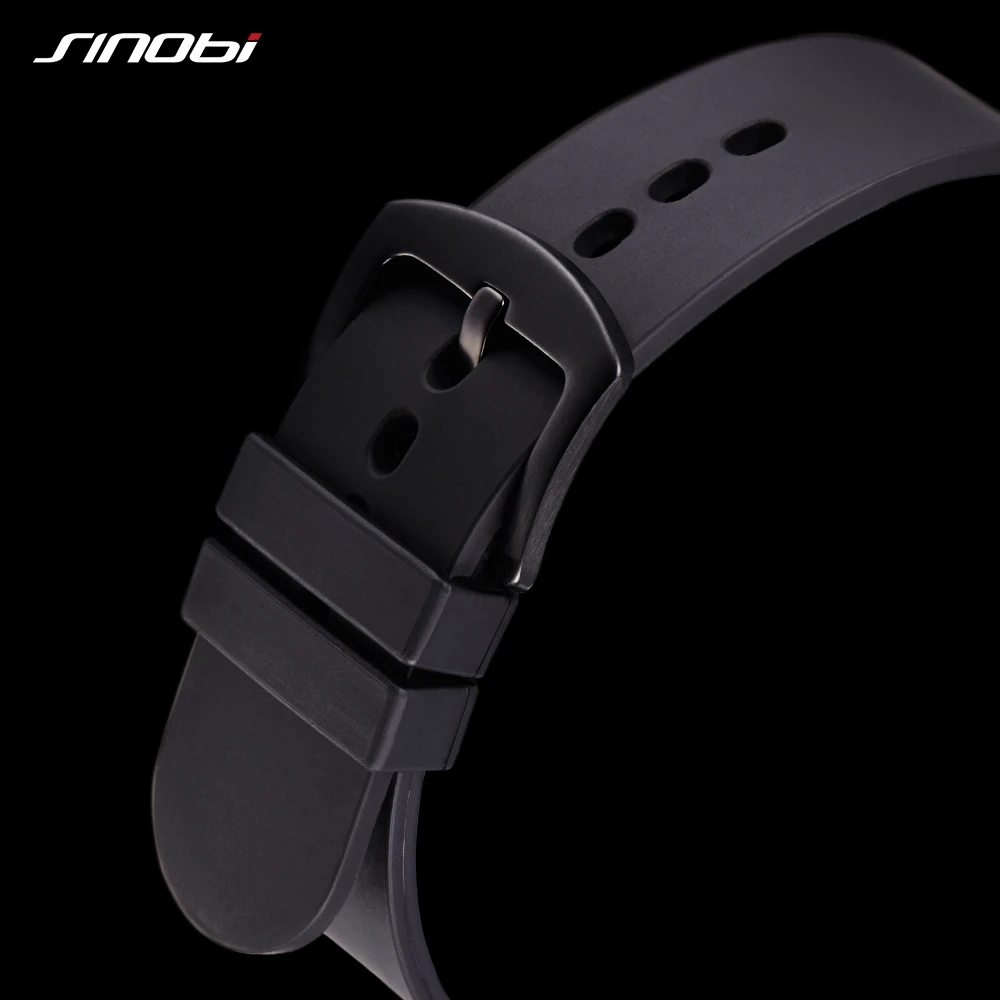 SINOBI мужские спортивные часы с хронографом силиконовые водонепроницаемые лучший