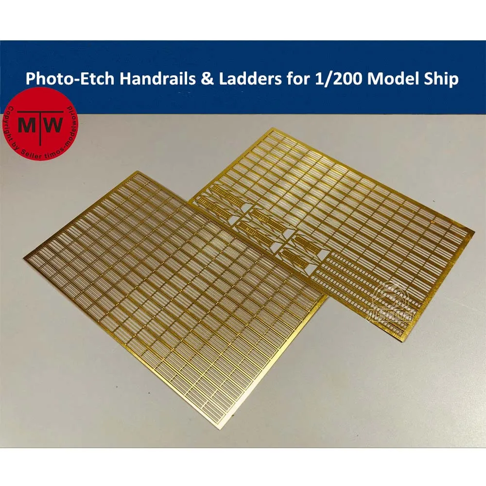 For 1/350 Model Ship CYPE003 CYPE004 Universal Photo-Etched PE Handrail & Ladder 