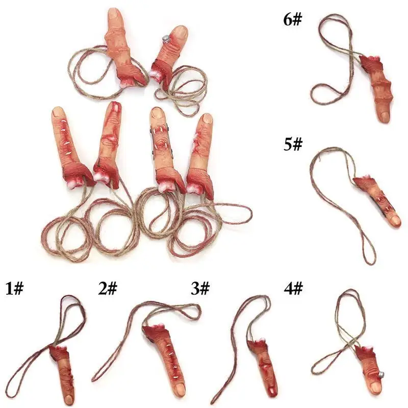 Хэллоуин кровавый сломанный палец дом вечерние украшения страшные Имитация Поддельные палец Шутка розыгрыши Хэллоуин Ужасы поставки