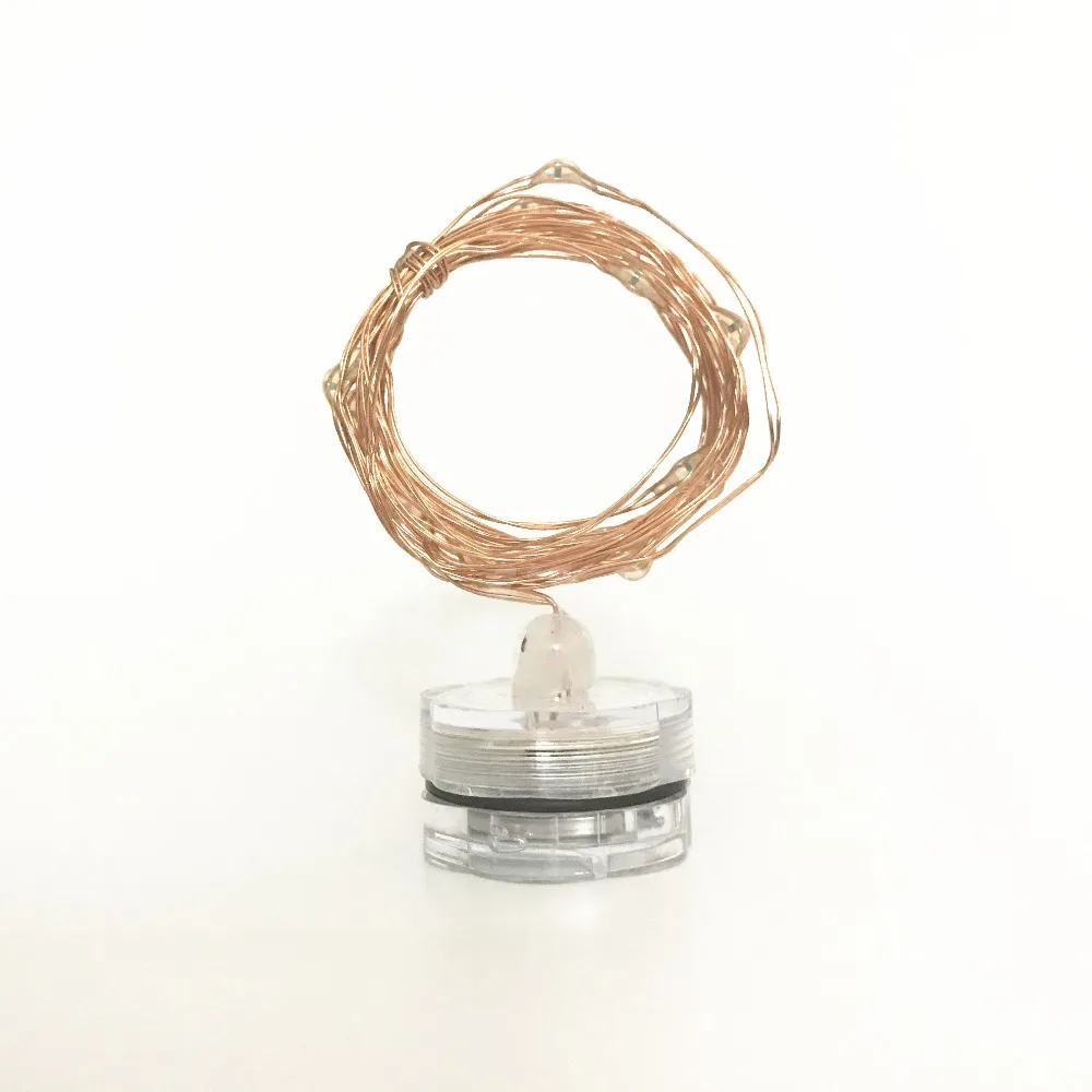 6 Pcs LED Copper wire Candle light string 2M Battery Powered Warm white