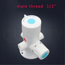 Пластиковый термостатический смесительный клапан 1/" Солнечный водонагреватель механический индукционный термостатический смесительный клапан поверхностное крепление