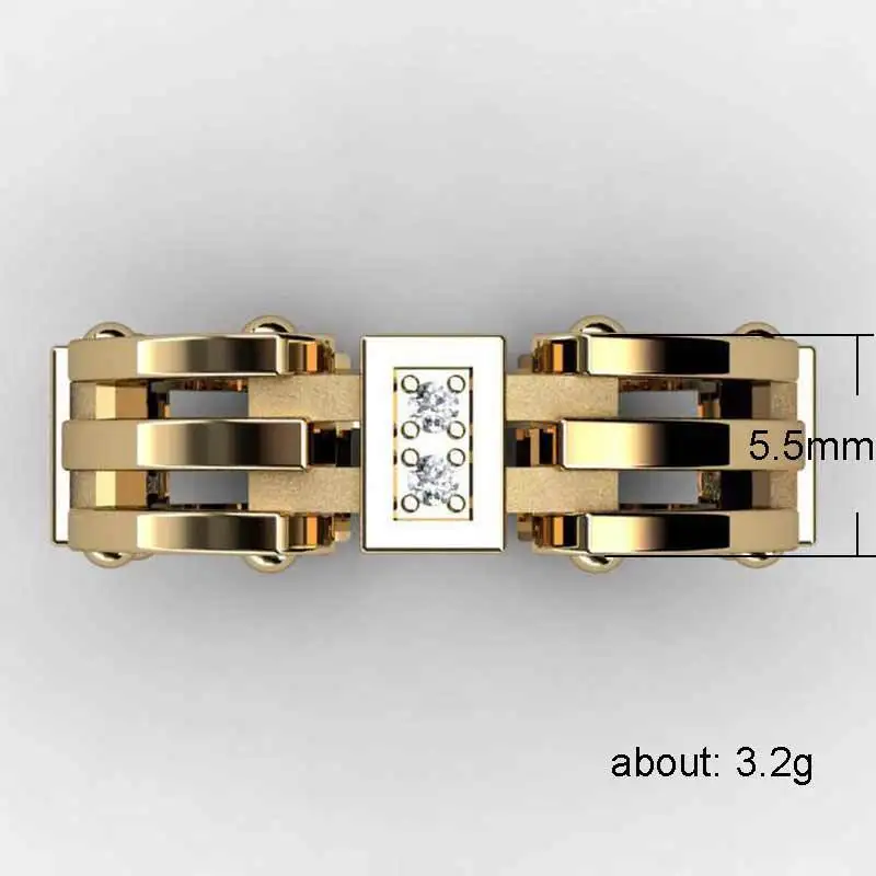 Huitan хип-хоп/Рок мужское кольцо модный геометрический дизайн нежный полый подарок на год для бойфренда с крошечным кубическим цирконием