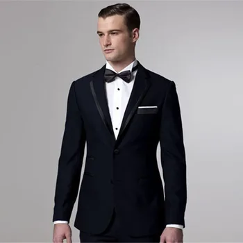 

2017 Fashion Custom One Button Wedding Suit for Men 2 Pieces( Coat+Trousers) High Quality Groom Tuxedos Mens Bridegroom Suits
