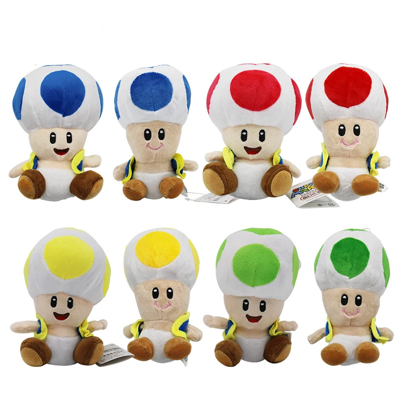 

18cm Kawaii Super Mario Bros Toad Plush Stuffed Dolls Plush Toys Super Mario Soft Plush Toys for Children Christmas Gift