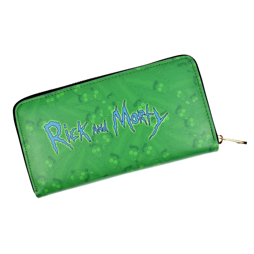 FVIP Новое поступление Рик и Морти Для женщин бумажник леди кошельки с персонажами мультфильмов зеленый цвет кошелек