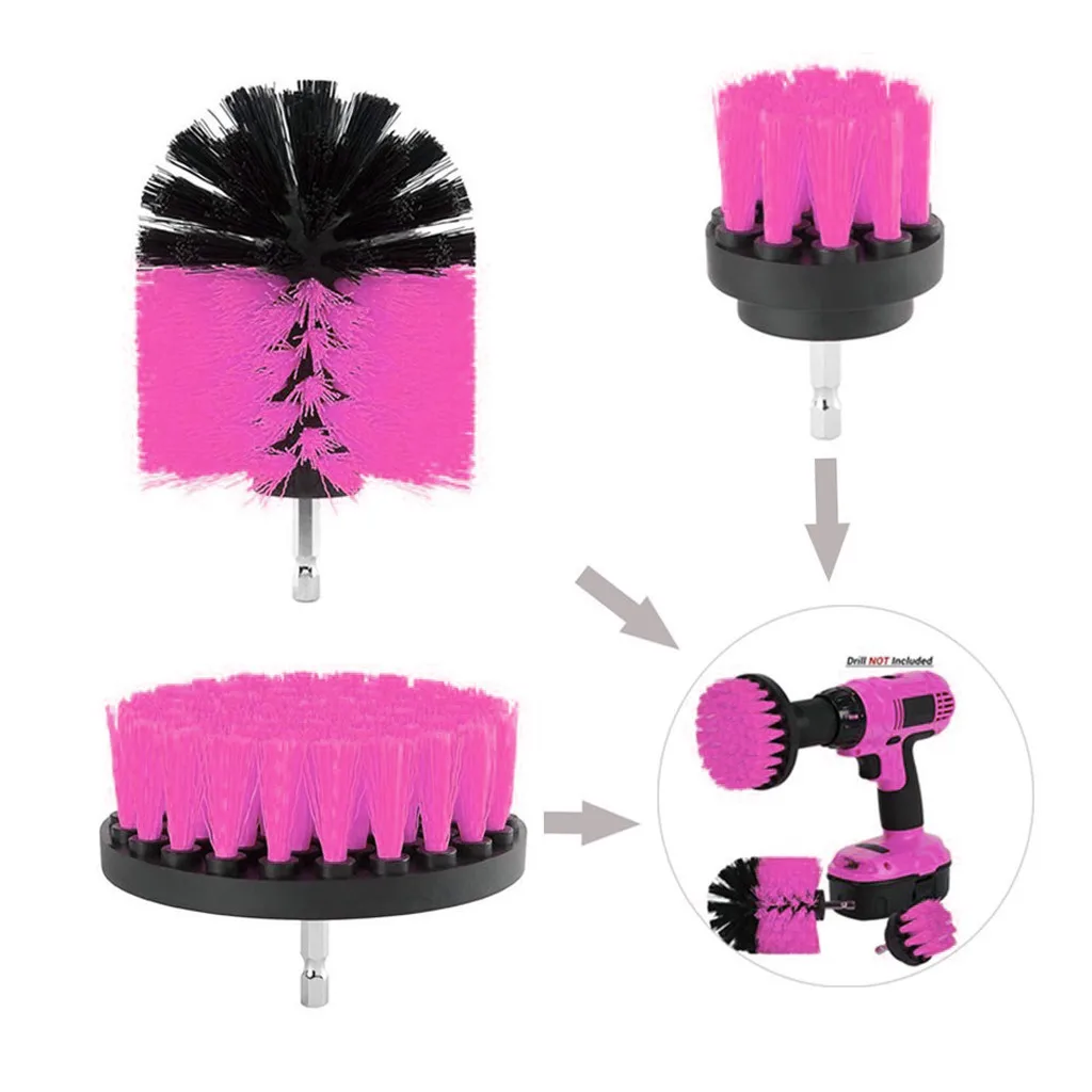 3 Piece Scrub Brush Power Drill Cleaning Tub Cleaner Combo Tool Kit Perfect for Grout | Дом и сад