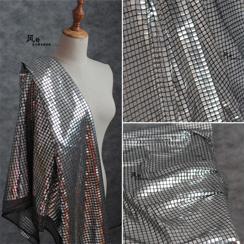 

The composite yarn reflective clothing fabric soft silver mirror