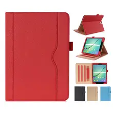 Tab S3 T820 9.7 inch PU Leather Case Cover Business Style Protective Stand For Samsung Galaxy Tab S3 9.7 T820 T825 Wallet Fundas