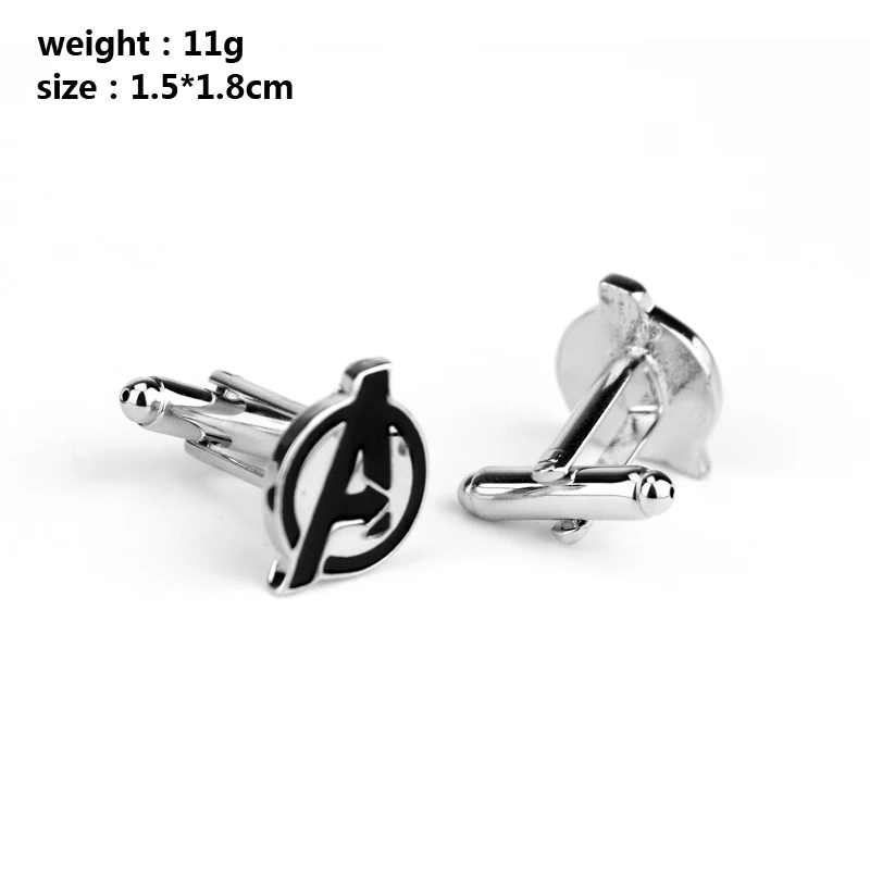 SG 5 Style Movie Potter Cufflinks Time Turner Sorting Hat Golden Snitch HP Letter Tie Clips Avengers Superhero Jewelry