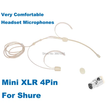 

Omidirectional Microdot Headset Ta4f Microphone For SHURE Wireless System Head-mounted Headworn-Mini XLR Connector 4SH-004