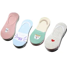 5 пар/лот женские носки сердце любовь маленькие животные мультфильм дизайн лодка носки костюм летние дышащие повседневные забавные носки Meias