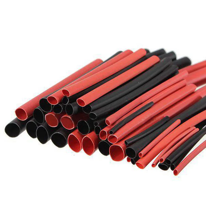 

New 42pcs 6 Sizes Ratio 2:1 Red Black Polyolefin H-type Heat Shrink Tubing Tube Sleeve Sleeving Cable Wrap Wire Kit XOA88