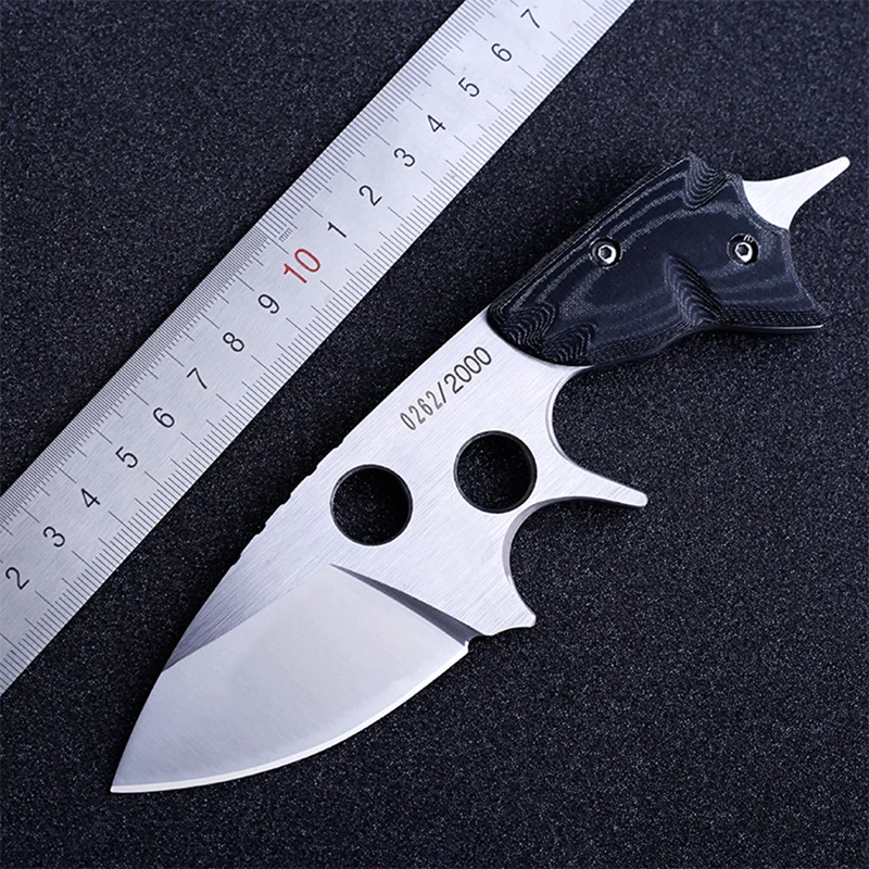 Лучший Бесплатная доставка Новый фиксированным лезвием sharp края Отдых на природе Охота Тактический аварийный нож с G10 ручка многоцелевой открытый ...