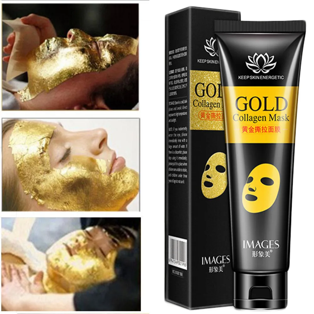 Изображения отшелушивающая черная маска для удаления угрей, усадочная пора, улучшает огрубевшую кожу, лечение акне, Золотая маска для лица, увлажняющий крем
