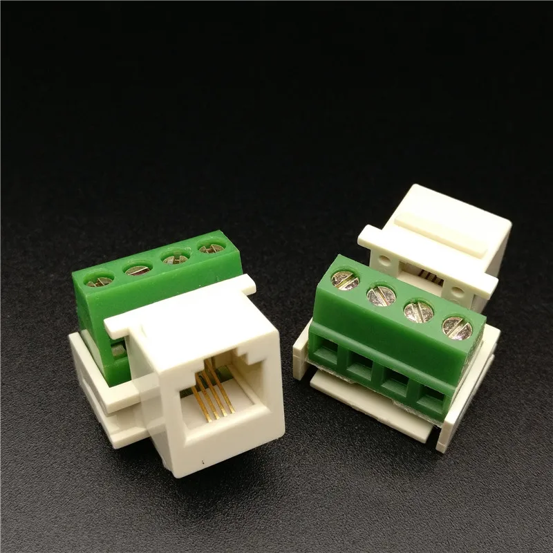 20pcs RJ11 telephone socket RJ11 phone module screw wiringin